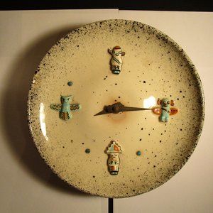 VINTAGE LOMA OF ARIZONA ORIGINAL POTTERY CLOCK